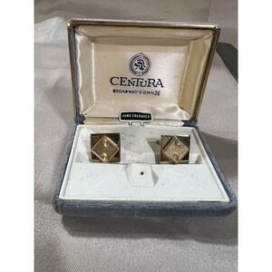 VTG GOLD TONE CUFFLINKS CENTURA (2533)